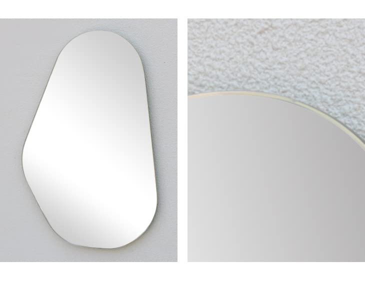 Muramatsu Kagami Store Mirror Wall Hanging Toilet Entrance Korean Design 27 x 39cm Wall Sticker Design Kagami no Katachiu [Rental Mirror]