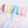 Fishtail Organza Ribbon 4Cm Reflective Iridescent Wavy Edge Ribbon For For Flower Bouquet Gifts Packaging Wedding Decorations
