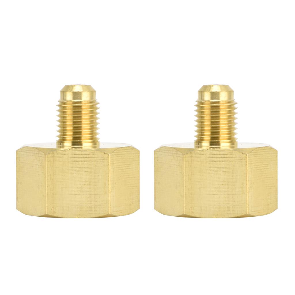 2PCS W21 To 1 4 SAE Refrigerant Charging Adapter Brass HVAC Converter Connector for R32 R134a R407a R404a R422a R422d