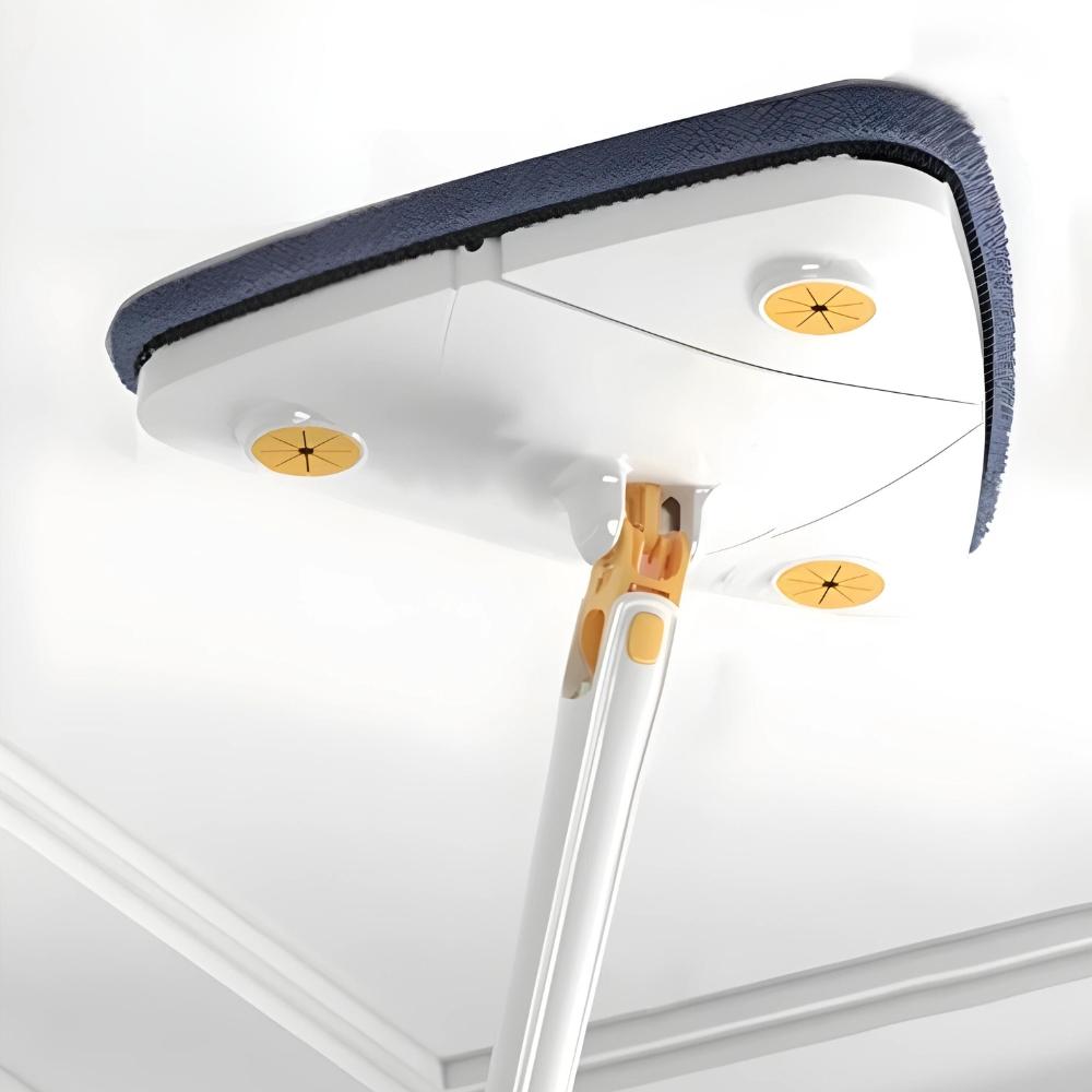 Rotating flat triangular mop, white