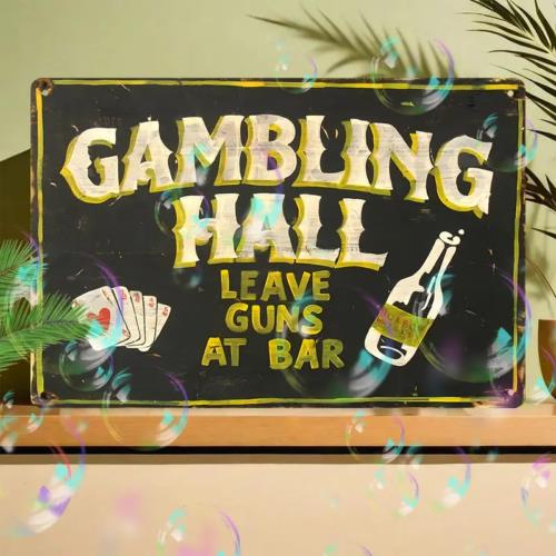 

Vintage Gambling Hall Aluminum Sign WaterProof DustProof Metal new Aluminum 20x30cm（7.8x11.8inch）