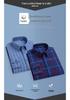 Camicia a maniche lunghe a quadri da uomo taglie forti in puro cotone (Taglie 38-46) - Abbigliamento Casual Business Autunnale