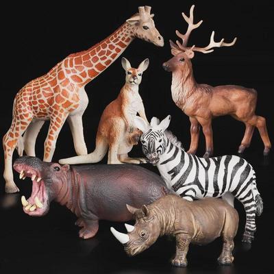 Soft PVC Animal Model Toys for Education: Elephant & Giraffe
