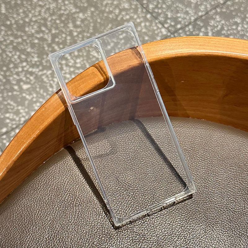 Square Transparent Soft Anti Drop Shockproof Phone Case Compatible With Apple Iphone