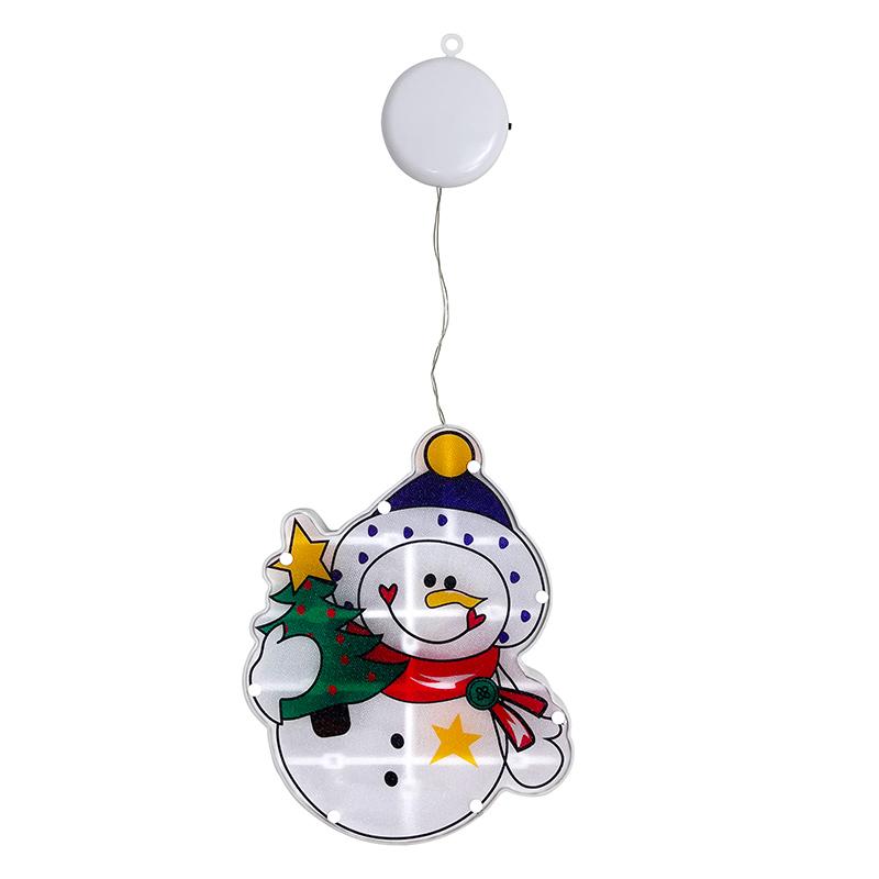 Christmas Decoration Lights, LED Christmas Window Lamp with Suction Cup, Battery Operated Hanging Window Light with Suction Cup
