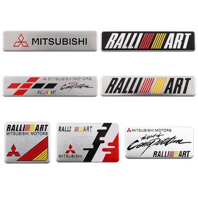 Adesivo in alluminio con targhetta metallica Lingshuai RALLI ART per Mitsubishi New ASX Lancer