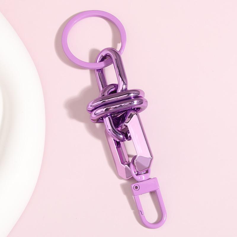 Colorful Acrylic Plastic Link Chain Keychain Creative Handmade Key Ring For Women Men Handbag Accessories DIY Friendship Gifts
