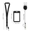 Retractable Lanyard with Card Holder Water Resistant Identity Card Badge Holder with Lanyard Retractable Badge Reel Clip