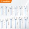 uxcell Open End Wrench 4/5.5/7/8/11/12/13/15/17/19/22/23mm Metric U-Shaped Single Open End Spanner Ultra Thin Small