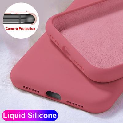 Luksusa šķidrā silikona futrālis iPhone 11 Pro Max SE 2 2020 XS XR X 10 6 S 6S iPhone 7 8 Plus mobilā tālruņa mīkstais aizmugurējais vāciņš