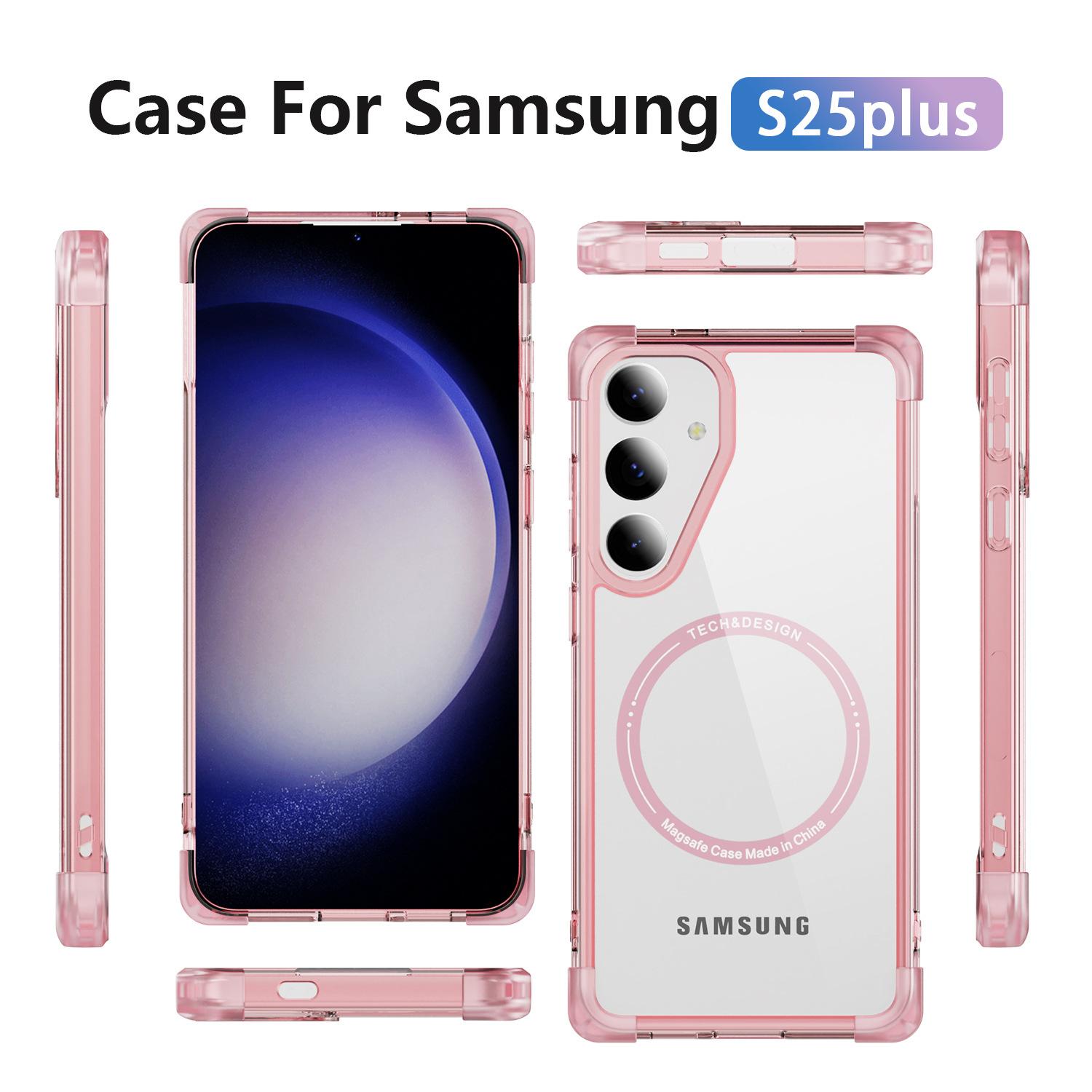 

Магнітний чохол для мобільного телефону для Samsung S25 Захисний чохол для мобільного телефону Ins Wind Охолоджуючий Захист від відбитків пальців Захист від падінь Прозорий чохол для мобільного телефону NOTE20