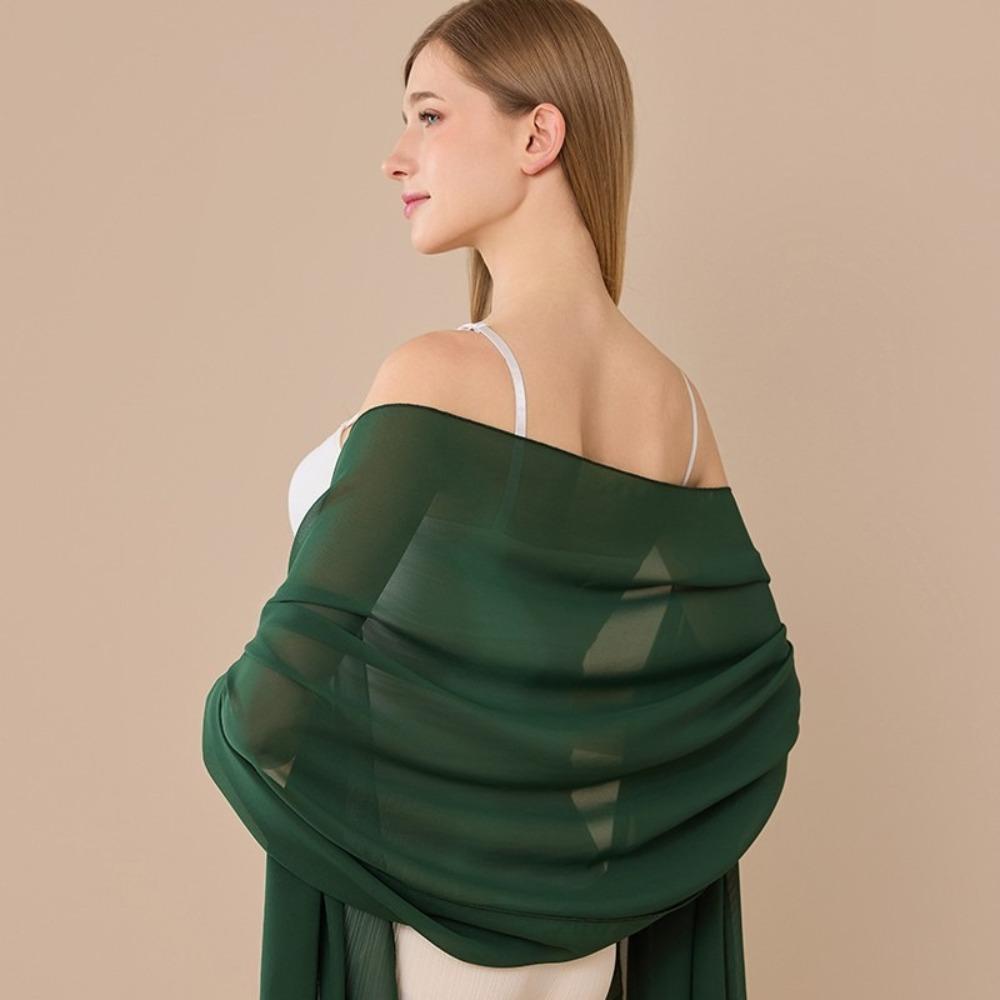 Elegantes Chiffon Chiffon Schal Langes Leichtes Gewebe Brautjungfern Schal Abend Schal Brautparty