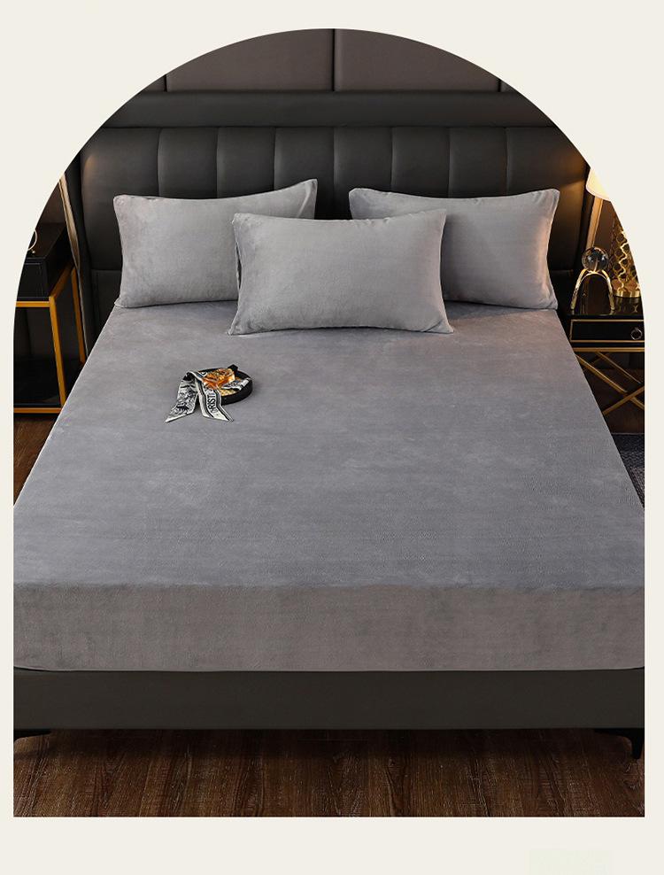 Winter Velvet Fitted Baby Sheet Set - Thick, Flocked, Non-slip, Warm Milk Velvet Sheet & Pillowcase Cover