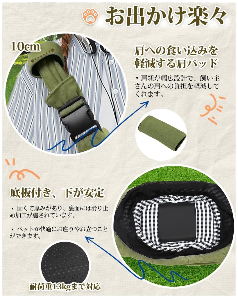 CHMKSTC Pet Pet Carrier Bag for Small Dogs and with Shoulder Mesh Safety Adjustable Crossbody Shoulder Holds Up To 13kg Sling, Cats, Pads, Base, Net,