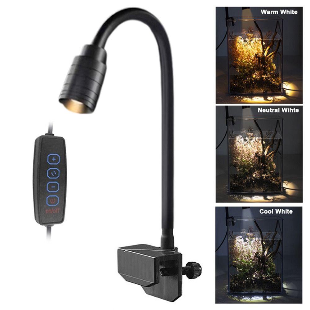 Adjustable Zoom Mini Clip-on Aquarium Lamp Adjustable Focus Spotlight  South American Fish Tank