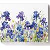 Savannan DIY Paint by Numbers, Spring Summer Iris Flowers Floral Leaves Pastoral Purple Blue Framed Canvas Acrylic Painting Kit Drawing Paintwork for