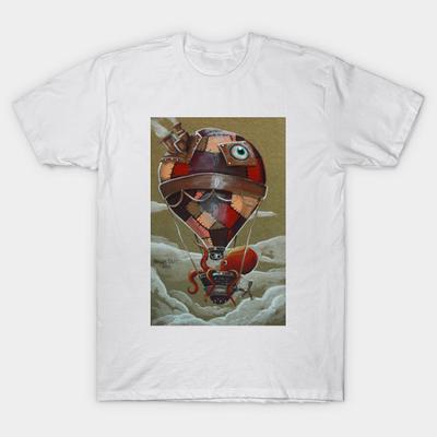 T-Shirt Damen Steampunk Harajuku Print Kawaii T-Shirt Sommer Kurzarm Damen T-Shirt Top Tee
