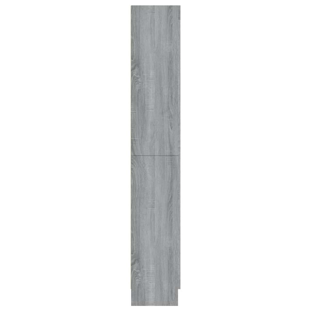 Vidaxl Witryna, Szary Dąb Sonoma, 82,5X30,5X185,5 Cm