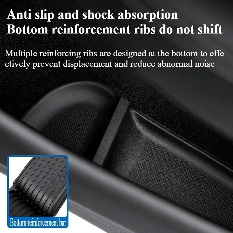5pcs/set Door Side Storage Box Cup Pad for Tesla Model Y Juniper 2025 Front Rear Door Handle Armrest Tray Organizer Accessories