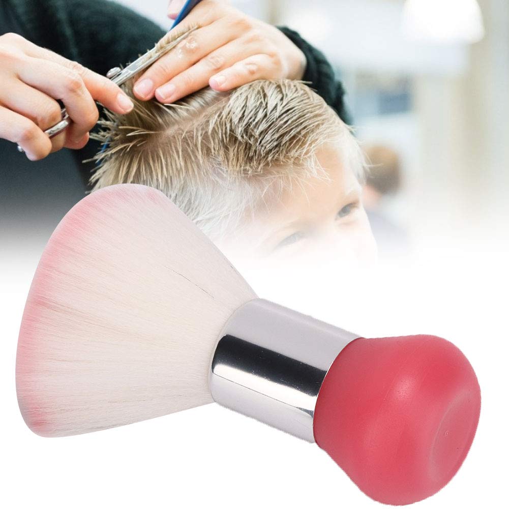 Broken Hair Sweep Brush Professional Neck Duster Brush Hair Cleaning Hair Brush Hairdresser(Pink)