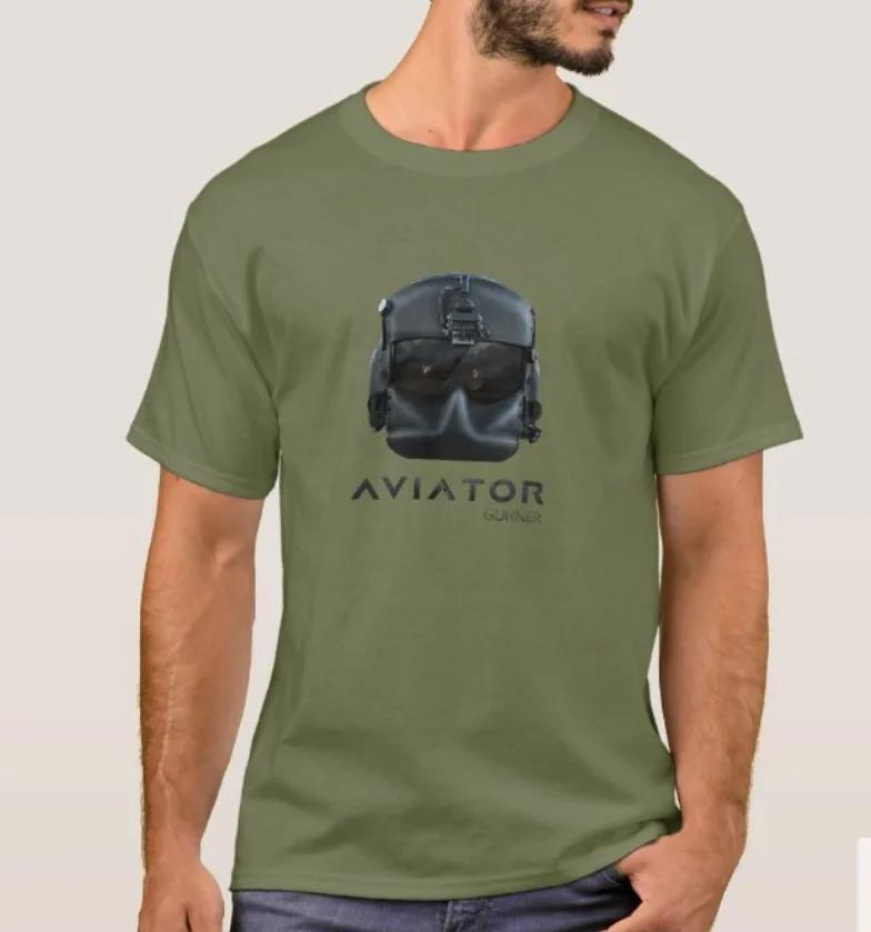 

Helicopter Pilot and Gunner Helmet Aviator TShirt 100 Cotton ONeck Short Sleeve Summer Casual Mens Tshirt Streetwear 4XL
