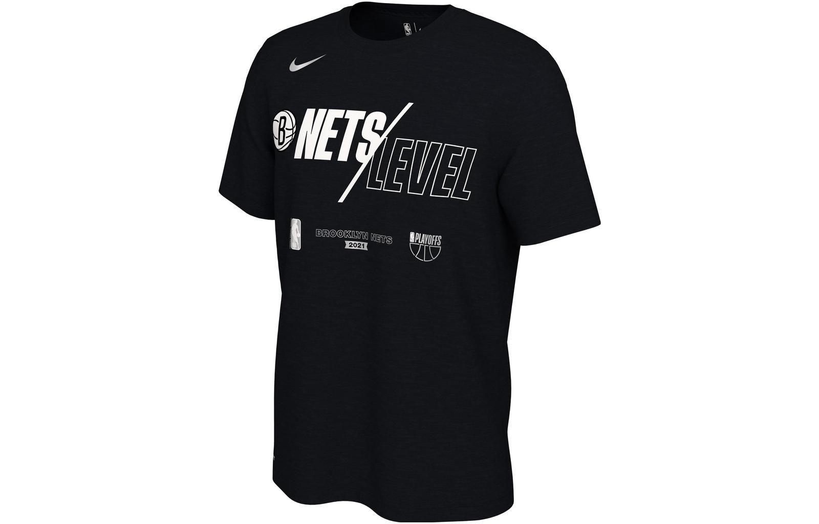 Brooklyn Nets Alphabet Print Round Neck Pullover T-Shirt DQ8984-010 XL