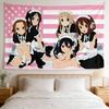 Anime Maid Girls Pink Flag Tapestry  Kawaii Polyester Wall Hanging for Bedroom Dorm Anime Decor