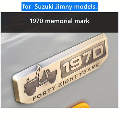1Pc 1970 Commemorative Badge Sticker Rear Door Emblem Modified Decorative Tailgate Emblem And Exterior Parts for Jimny