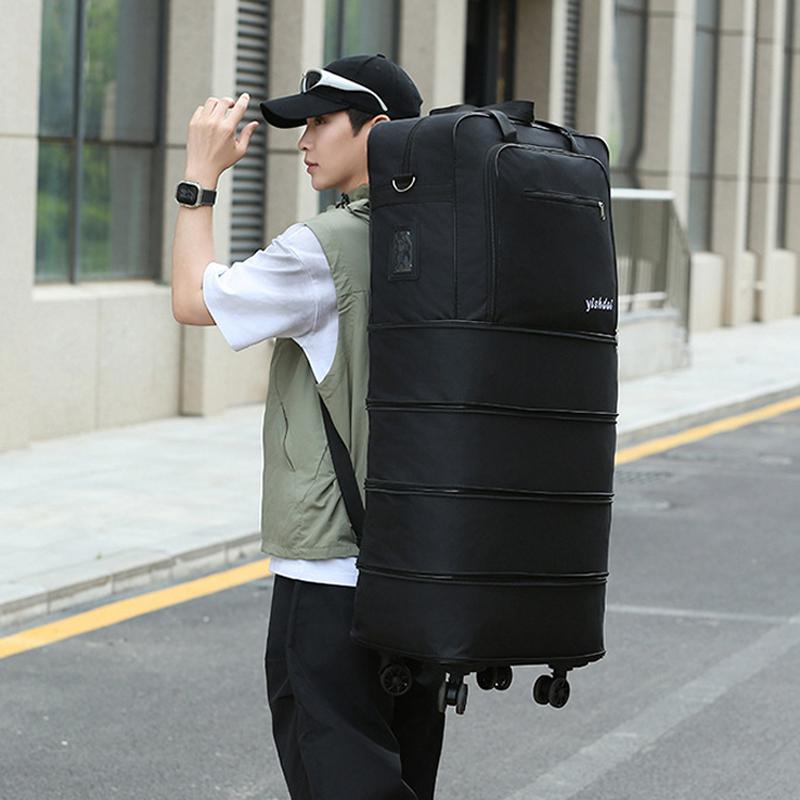 2/3/4 layer Folding Universal Wheel Luggage Bag, Shoulder Travel Bag, Female Large-capacity Storage, Moving, Can Be Packed As A Checked Bag