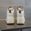 Heightened Thick-soled Fashionable Versatile Autumn and Winter New Single Shoes Rabbit Hair Trend Cotton Warm Women's Shoes Student High-top Shoes