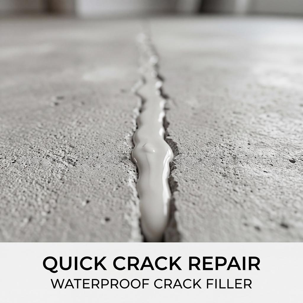 Quick Drying Concrete Crack Filler Waterproof Easy Apply for Wall Floor Repair Reduce Water Seepage Home Office Use
