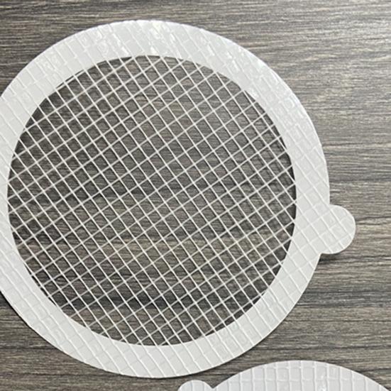 30Pcs Sink Strainers Disposable Self-adhesive Fiber Shower Drain Hair Trap Mesh Stickers for Bathroom
