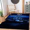 Inter Milan Customize Text Carpet Perfect for Hallway Living Rooms Balcony Entryway Anti-slip Rug Anime Office Decor Best for Christmas