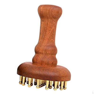 Wooden Massage Body Brush Gua Sha 29 Brass Tooth Office Neck Hands Shoulder Arm Back Legs Gift