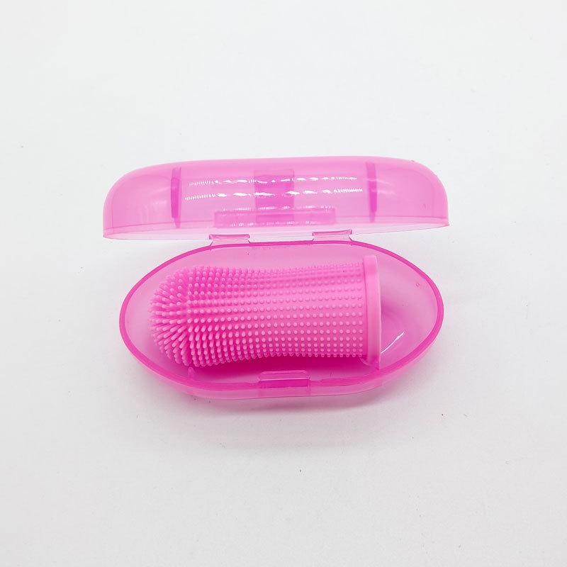 

Pet Cat & Dog Silicone Finger Toothbrush with Soft Bristles in Individual Box Packaging Box Packaging