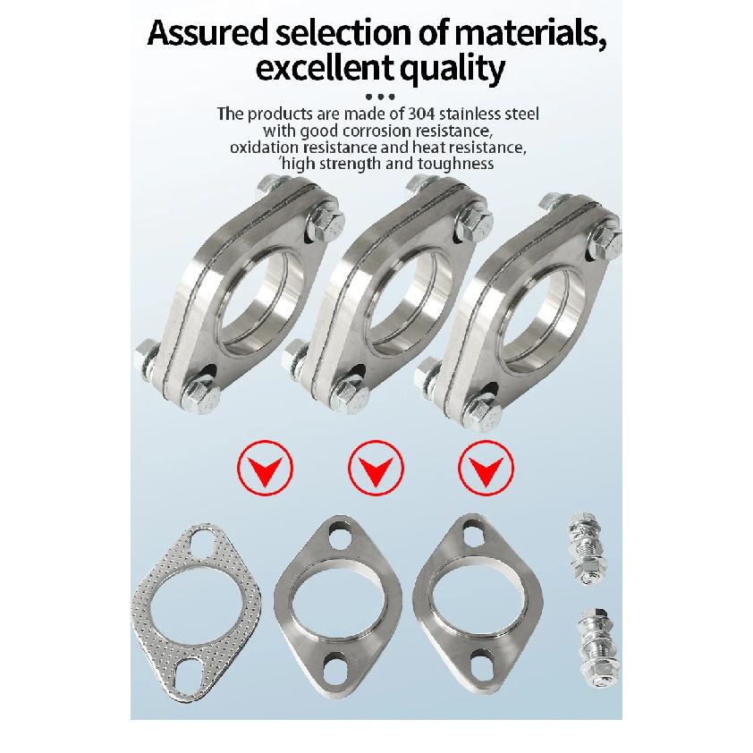 Car Exhaust Pipe Modification Stainless Steel 304 Thickened High Temperature Resistant Material Universal Welding Type Flange