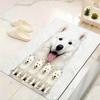 Samoyed and Shilu Carpet Rug for Living Room Bedroom Home Sofa Decoration,Kids Play Non-slip Floor Mat