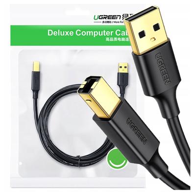 Ugreen Us135 USB 2.0 A-B Cable For Printer, Gold-Plated, 2M (Black)