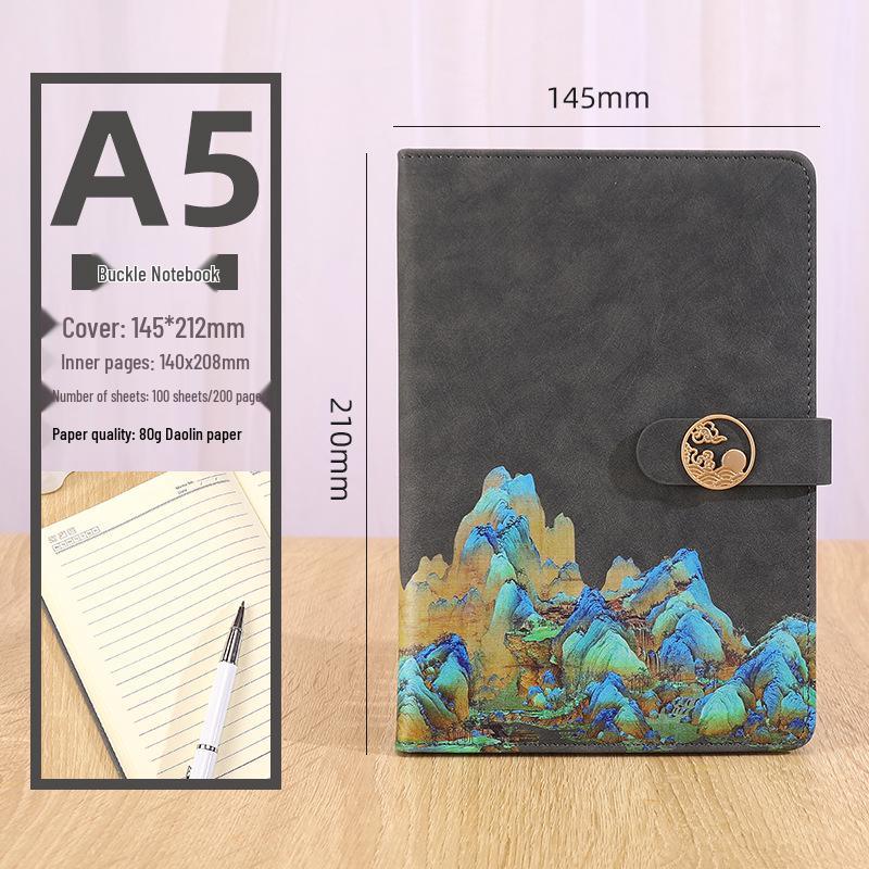 

Подарочный набор блокнотов формата A5 в национальном стиле с застежкой в китайском стиле – Идеально для Дня учителя, с возможностью нанесения логотипа