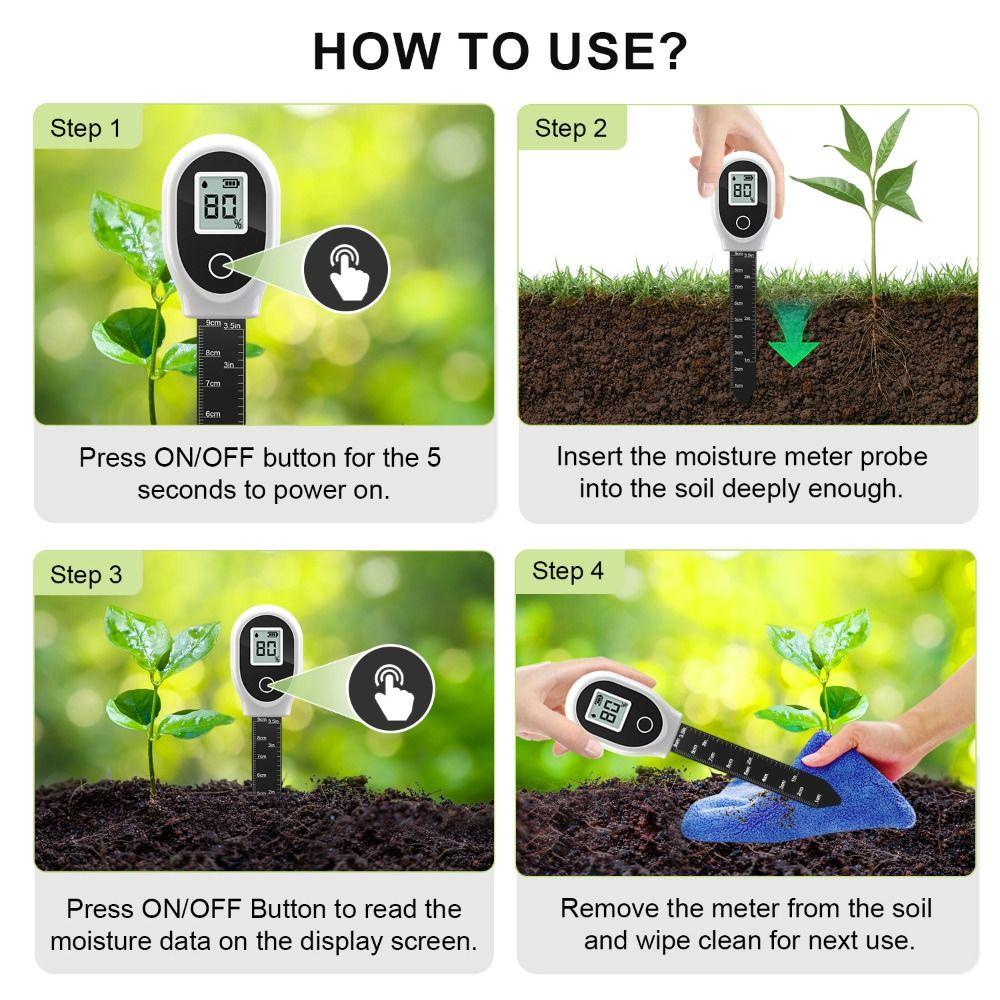 Digital Soil Water Content Analyzer Sensitive Moisture Sensor Soil Moisture Meter Outdoor
