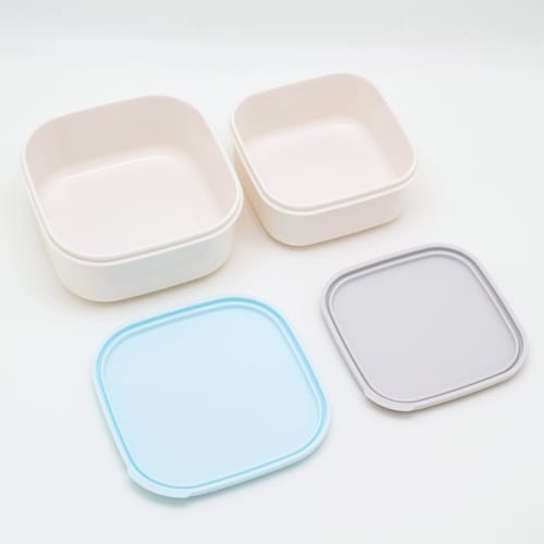 OSK Antibacterial Sealed Containers, Set of 2, Shimaenaga SEN Lunch Box, 360ml/550ml, Microwave Safe, Made in Japan, SSP-22