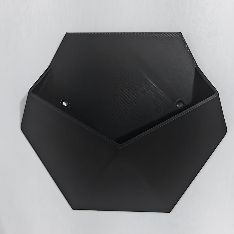 

Wall-Mounted Black Hexagonal Planter Pot, Easy Install with Pre-Drilled Holes, Perfect for Home Wall Decoration & Plant