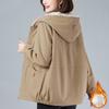 Autumn Winter Women's Fleece Jacket Coats Female Hooded Windbreaker Outerwear Warm Parka Thick Female Hoodies Jackets