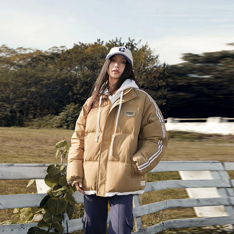 Cotton-padded Jacket for Female Students, Designer Fake Two-piece Cotton-padded Jacket, New Small Couple Style Bread Coat and Cotton-padded Jacket