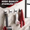 4-Pack Stainless Steel Robe & Towel Hooks - Wall Mounted, Easy To Install, Space-Saving  Hooks for Bathroom, Kitchen and Home Organization