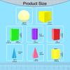 3D Shapes Geometric Solids Blocks Game Pyramid Cube Boys and Girls Math Teaching Cone Kids Learning