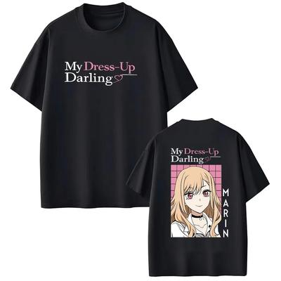 Bestselling Anime Kitagawa Marin My DressUp Darling Graphic Y2K Unisex Cute Print Crew Neck Casual Tshirt