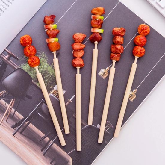 Ballpoint Pen Realistic Mutton Skewer Shape Lightweight Slim Design Decorative Ballpoint Pen Desk Accessory