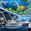 Foto 3D Unterwasserwelt Wandbild Ozean Delphin Hotel Wohnzimmer Kinder Schlafzimmer Innendekoration Moderne Deckenwandbild Tapete