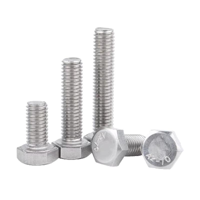 201 Stainless Steel Hex Head Full Thread Bolt: Wear & Corrosion Resistant, M4-M14 for Aerospace Machinery
